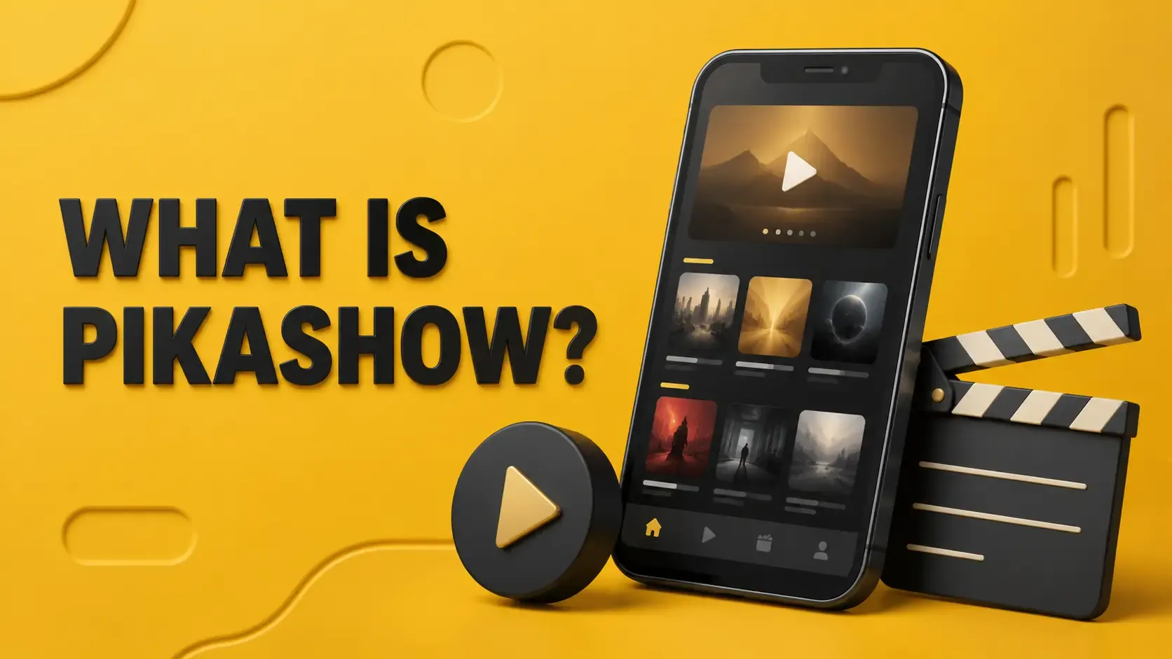 Pikashow app sections for movies, shows and live television