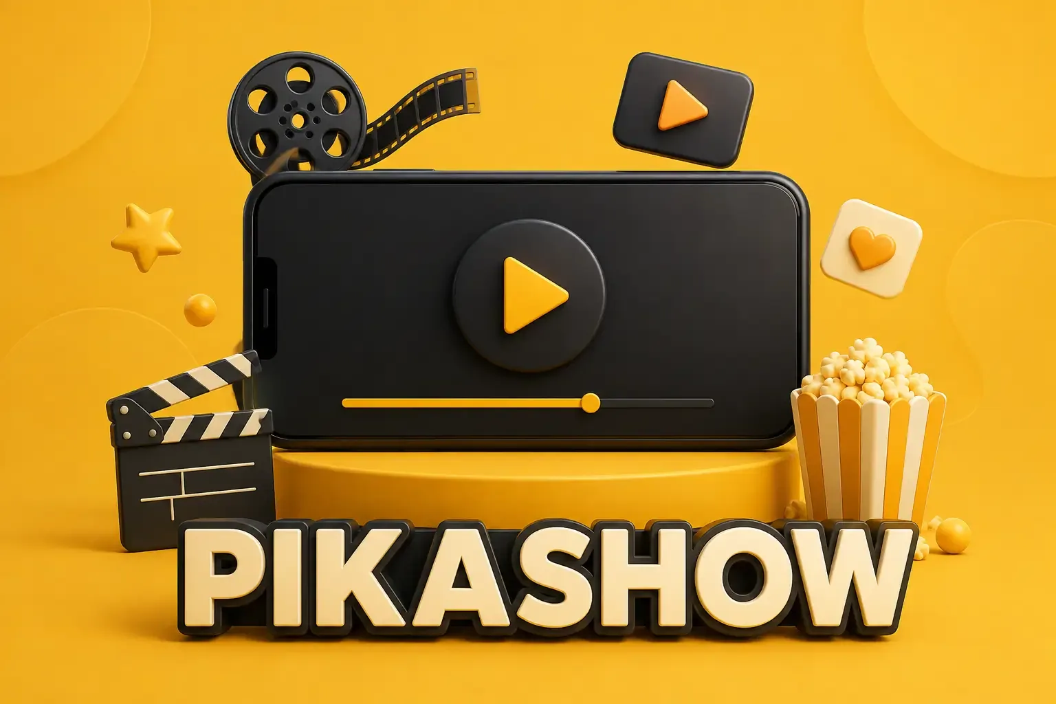 Pikashow APK official website home screen with movies, shows and live sports